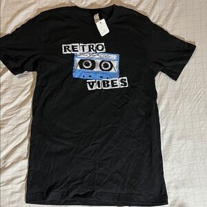 Bella Canvas Retro Cassette Black Tee